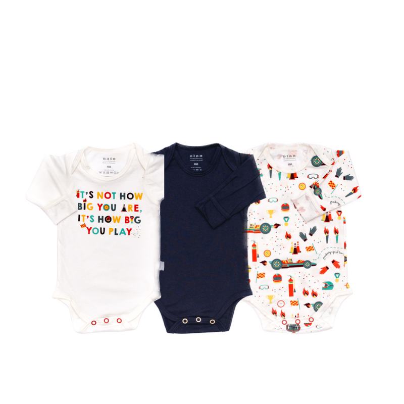 BODIES PARA BEBÉ MANGA LARGA - 3X2 PACK 10 - NB