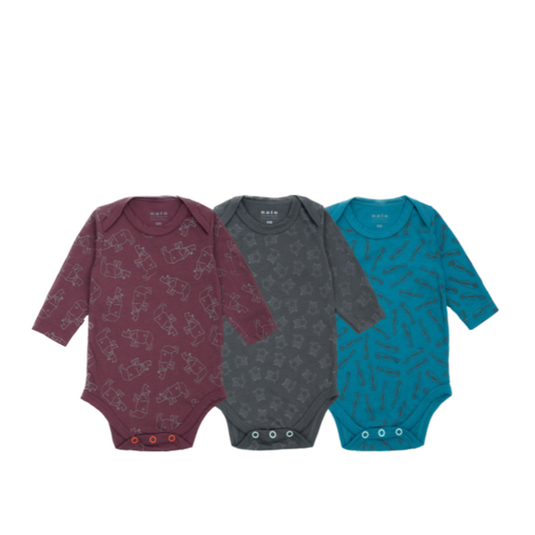 BODIES PARA BEBÉ MANGA LARGA- 3X2 PACK 2 - 3-6