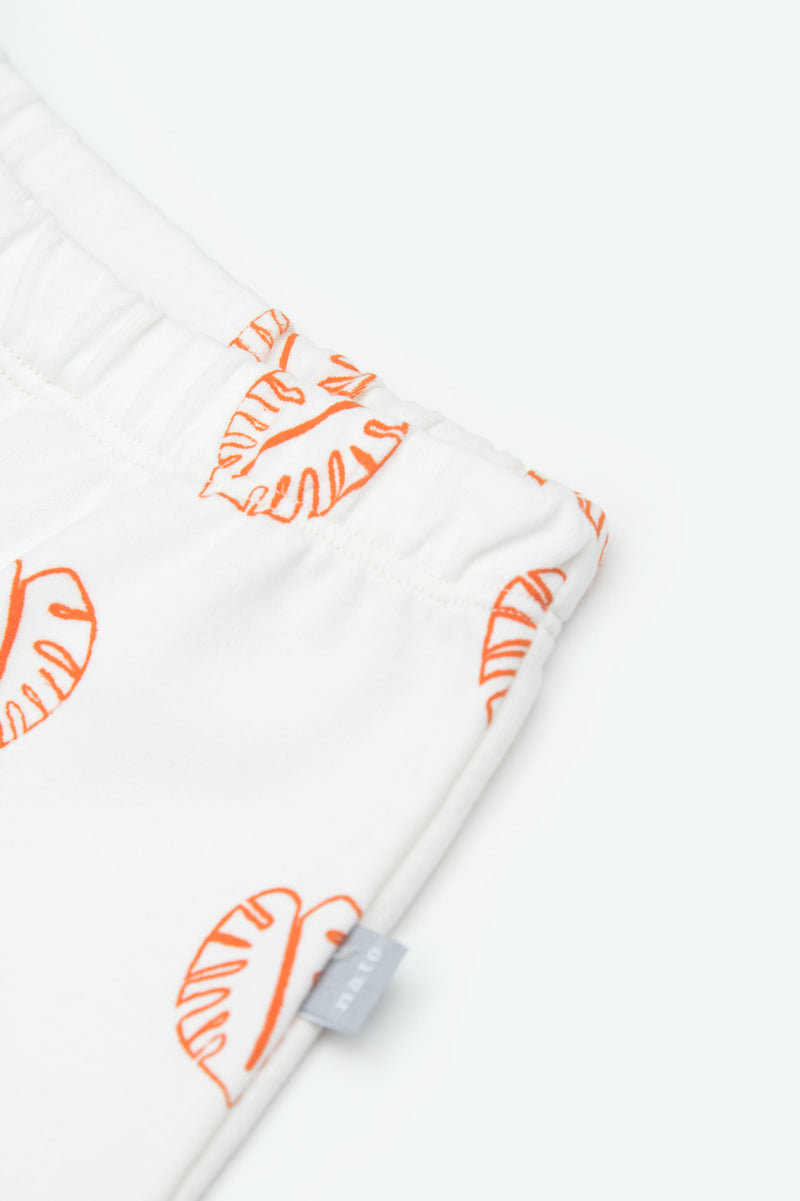 Pantalón Estampado Ambiental Tierra – Hoja Naranja