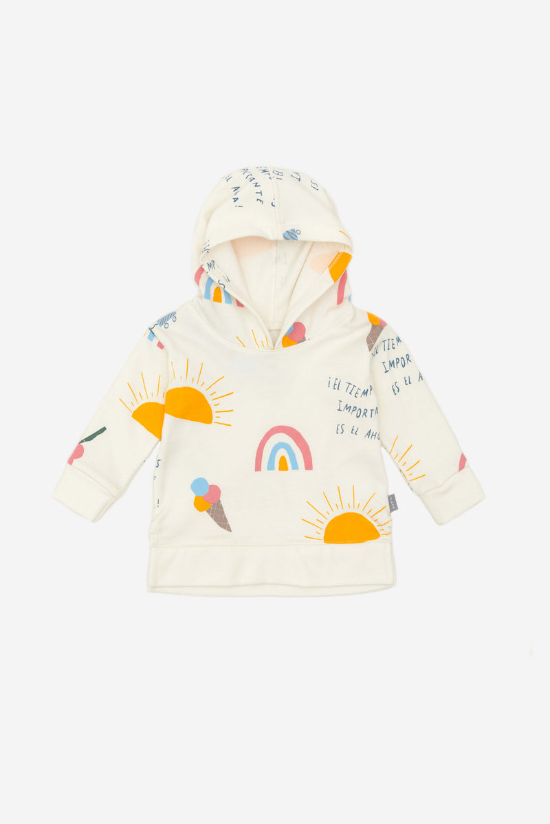 Hoodie estampado tierra helados full&frase