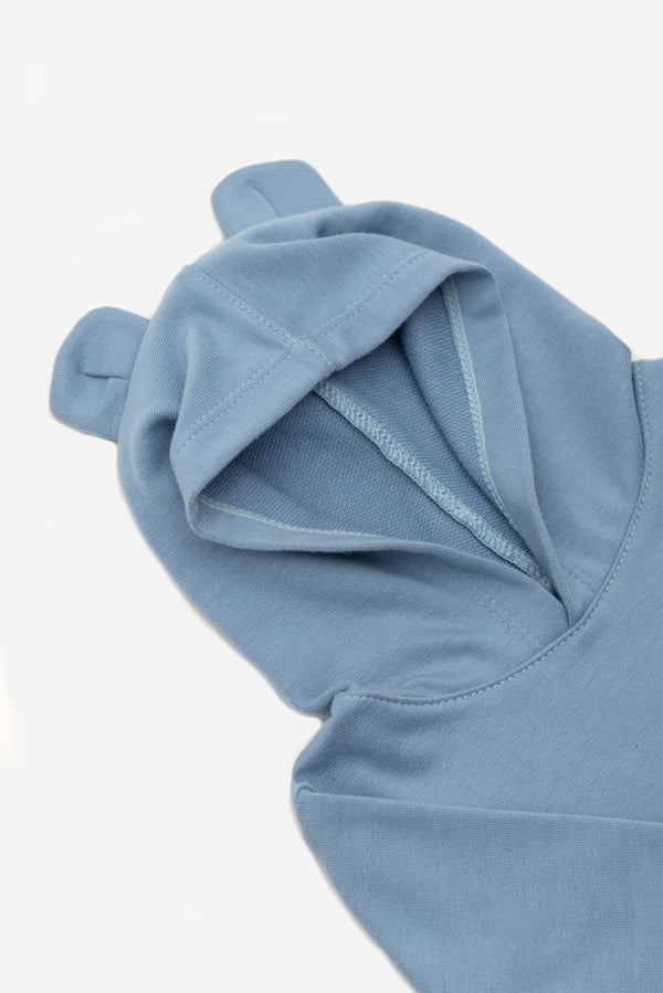 Hoodie unicolor azul arándano