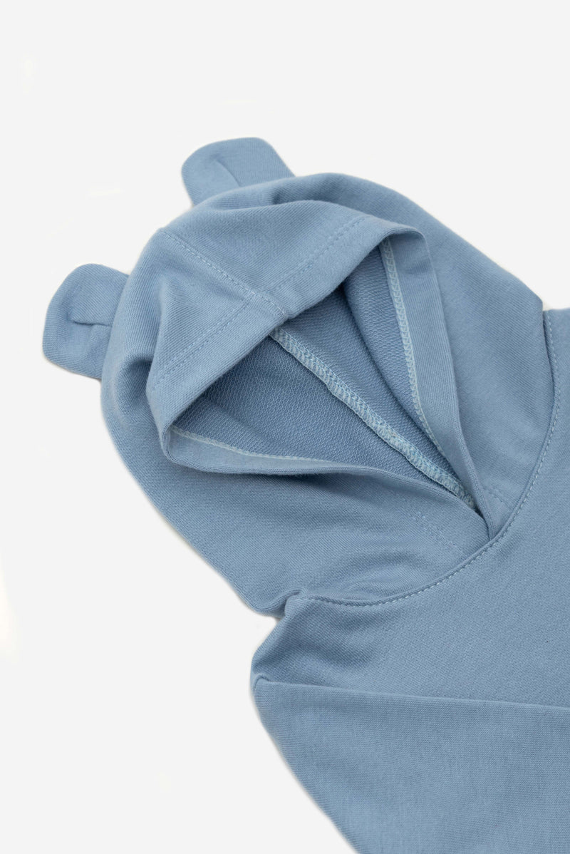 Hoodie unicolor azul arándano