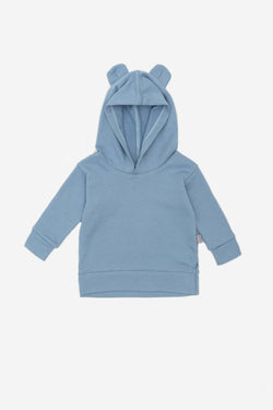 Hoodie unicolor azul arándano