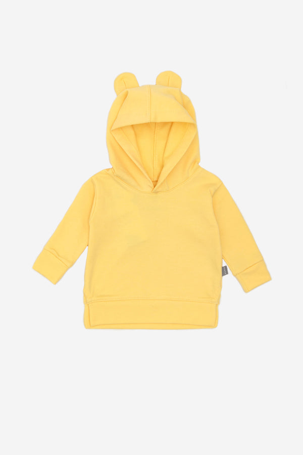 Hoodie unicolor amarillo